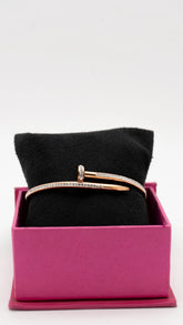 Dazzle Rose Gold Nail Cuff Bangle